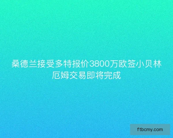 桑德兰接受多特报价3800万欧签小贝林厄姆交易即将完成 桑德兰接受多特报价3800万欧签小贝林厄姆交易即将完成